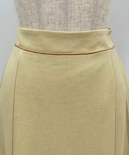 PICCIN（ピッチン）の「ラメメランジリネンライクミディスカート（スカート・レディース・ベージュ/グリーン/ブルー/マスタード・M）」の7枚目の写真