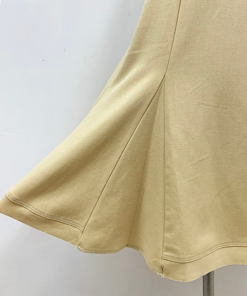PICCIN（ピッチン）の「ラメメランジリネンライクミディスカート（スカート・レディース・ベージュ/グリーン/ブルー/マスタード・M）」の12枚目の写真