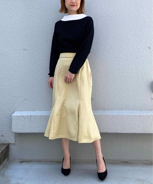 PICCIN（ピッチン）の「ラメメランジリネンライクミディスカート（スカート・レディース・ベージュ/グリーン/ブルー/マスタード・M）」の17枚目の写真