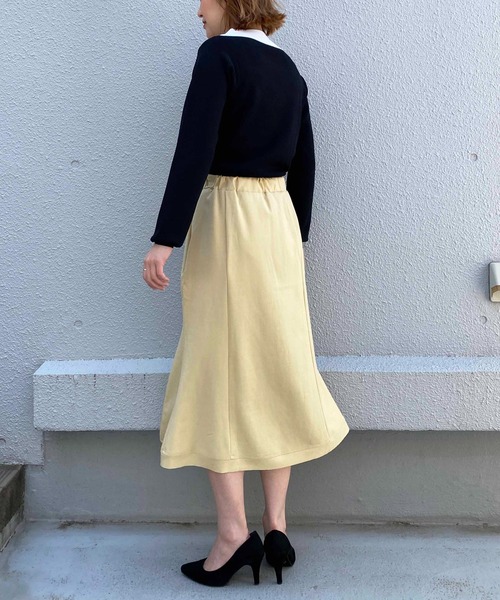 PICCIN（ピッチン）の「ラメメランジリネンライクミディスカート（スカート・レディース・ベージュ/グリーン/ブルー/マスタード・M）」の19枚目の写真