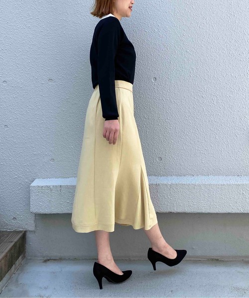 PICCIN（ピッチン）の「ラメメランジリネンライクミディスカート（スカート・レディース・ベージュ/グリーン/ブルー/マスタード・M）」の18枚目の写真