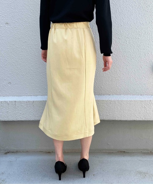 PICCIN（ピッチン）の「ラメメランジリネンライクミディスカート（スカート・レディース・ベージュ/グリーン/ブルー/マスタード・M）」の15枚目の写真