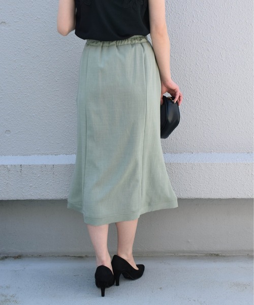 PICCIN（ピッチン）の「ラメメランジリネンライクミディスカート（スカート・レディース・ベージュ/グリーン/ブルー/マスタード・M）」の22枚目の写真