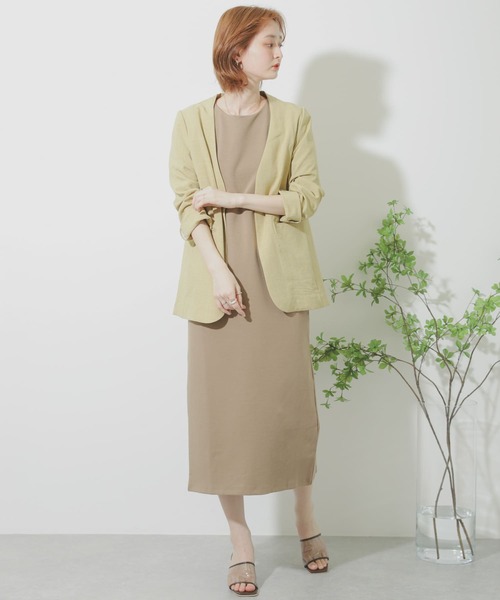 SENSE OF PLACE by URBAN RESEARCH（センスオブプレイスバイアーバンリサーチ）の「ボリュームスリーブドッキングワンピース（ワンピース・レディース・ライトブルー/ブラック/モカ・ONE）」の13枚目の写真