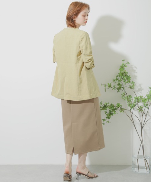 SENSE OF PLACE by URBAN RESEARCH（センスオブプレイスバイアーバンリサーチ）の「ボリュームスリーブドッキングワンピース（ワンピース・レディース・ライトブルー/ブラック/モカ・ONE）」の14枚目の写真