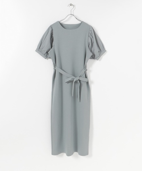 SENSE OF PLACE by URBAN RESEARCH（センスオブプレイスバイアーバンリサーチ）の「ボリュームスリーブドッキングワンピース（ワンピース・レディース・ライトブルー/ブラック/モカ・ONE）」の17枚目の写真