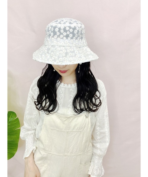 JUMELLE（ジュメロ）の「レースフラワーハット（ハット・レディース・ホワイト・FREE）」の6枚目の写真
