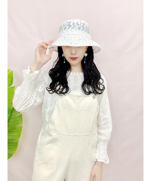JUMELLE（ジュメロ）の「レースフラワーハット（ハット・レディース・ホワイト・FREE）」の7枚目の写真