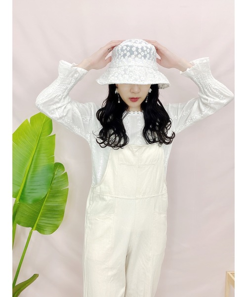 JUMELLE（ジュメロ）の「レースフラワーハット（ハット・レディース・ホワイト・FREE）」の3枚目の写真