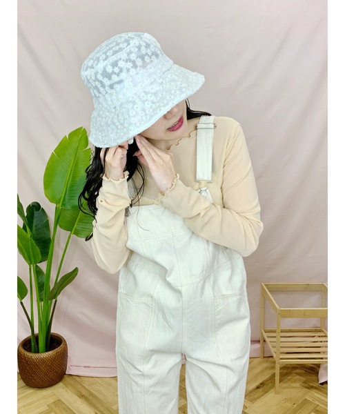 JUMELLE（ジュメロ）の「レースフラワーハット（ハット・レディース・ホワイト・FREE）」の4枚目の写真