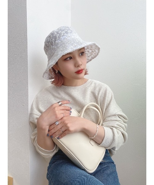 JUMELLE（ジュメロ）の「レースフラワーハット（ハット・レディース・ホワイト・FREE）」の8枚目の写真