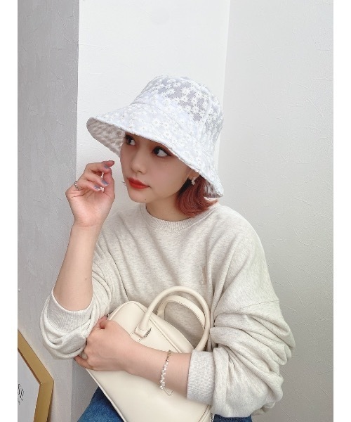 JUMELLE（ジュメロ）の「レースフラワーハット（ハット・レディース・ホワイト・FREE）」の9枚目の写真