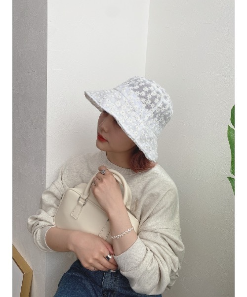 JUMELLE（ジュメロ）の「レースフラワーハット（ハット・レディース・ホワイト・FREE）」の11枚目の写真