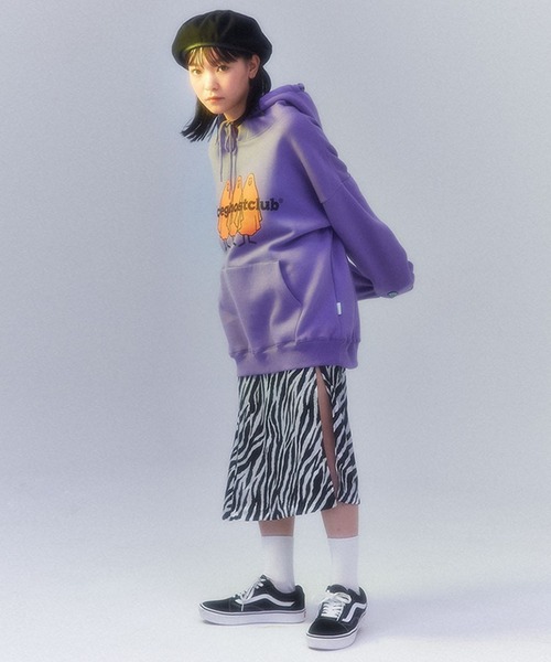 NICE GHOST CLUB(ナイスゴーストクラブ)の「『NICE GHOST CLUB/ナイスゴーストクラブ』3 GHOST LOGO HOODIE/ゴースト ロゴフーディー(パーカー・レディース・パープル・M/L)」の13枚目の写真