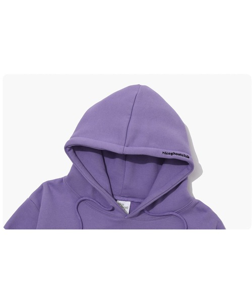 NICE GHOST CLUB(ナイスゴーストクラブ)の「『NICE GHOST CLUB/ナイスゴーストクラブ』3 GHOST LOGO HOODIE/ゴースト ロゴフーディー(パーカー・レディース・パープル・M/L)」の2枚目の写真