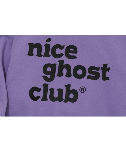 NICE GHOST CLUB(ナイスゴーストクラブ)の「『NICE GHOST CLUB/ナイスゴーストクラブ』3 GHOST LOGO HOODIE/ゴースト ロゴフーディー(パーカー・レディース・パープル・M/L)」の16枚目の写真