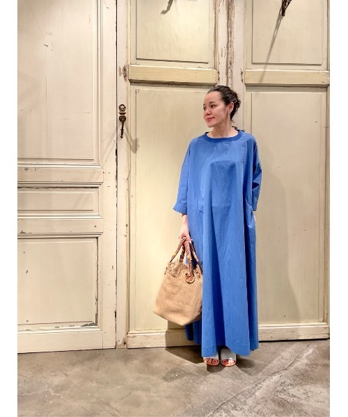 BEARDSLEY（ビアズリー）の「サイドボックスタックワンピース（ワンピース・レディース・カーキ/ブルー・FREE）」の12枚目の写真