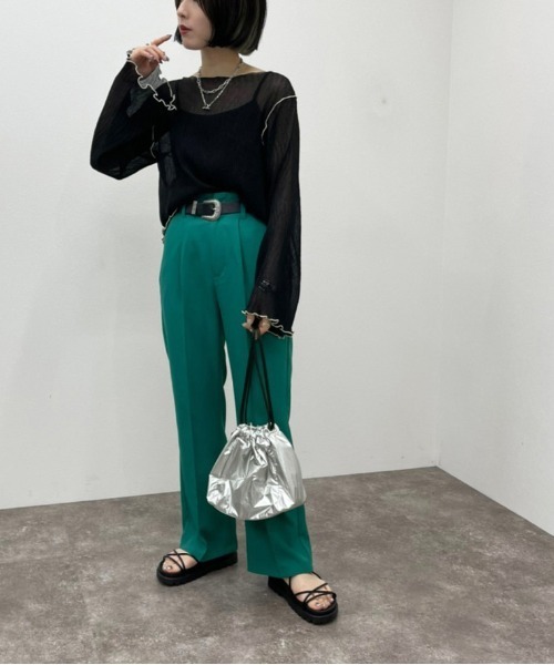 apres jour mignon（アプレジュールミニョン）の「アソート柄巾着バッグ 【ZOZOTOWN限定アイテム】（ショルダーバッグ・レディース・ブルー系その他/ベージュ系その他/シルバー/その他・フリー）」の7枚目の写真