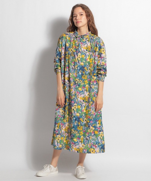 ichi（イチ）の「【ichi(イチ)】ペイントフラワー柄ワンピース（ワンピース・レディース・ピンク/ブルー・FREE）」の10枚目の写真