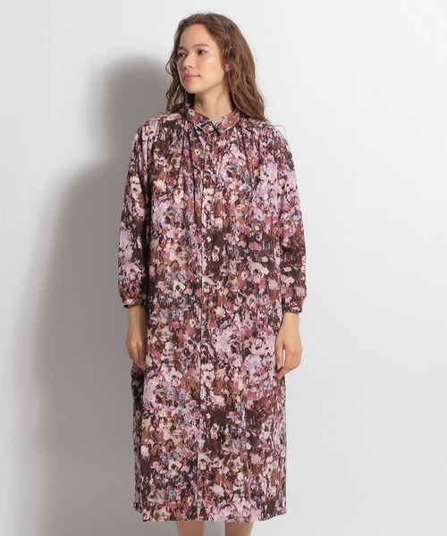 ichi（イチ）の「【ichi(イチ)】ペイントフラワー柄ワンピース（ワンピース・レディース・ピンク/ブルー・FREE）」の14枚目の写真