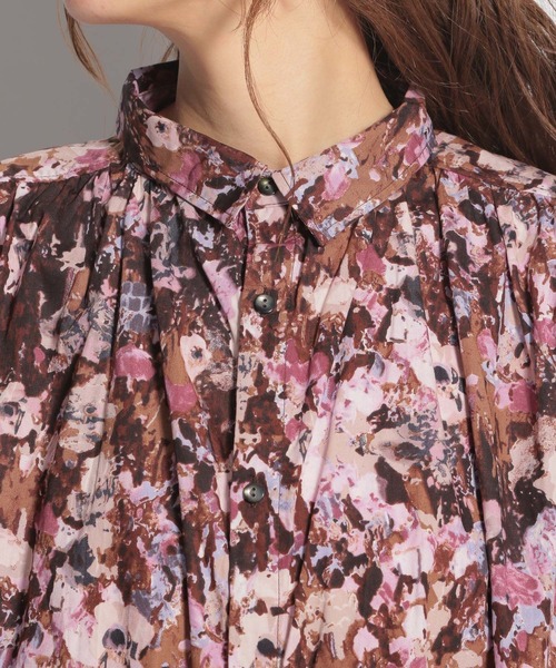 ichi（イチ）の「【ichi(イチ)】ペイントフラワー柄ワンピース（ワンピース・レディース・ピンク/ブルー・FREE）」の5枚目の写真