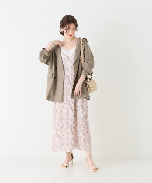 Simplicite(サンプリシテ)の「ダブルオーバージャケット(テーラードジャケット・レディース・ベージュ/ブラウン/カーキ・FREE)」の4枚目の写真