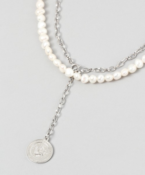 JEANASIS(ジーナシス)の「パールコインネックレス/948679(ネックレス・レディース・ゴールド系その他/シルバー系その他・FREE)」の1枚目の写真