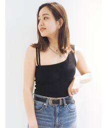 EVRIS | アシメストラップニットビスチェ(Tシャツ/カットソー)