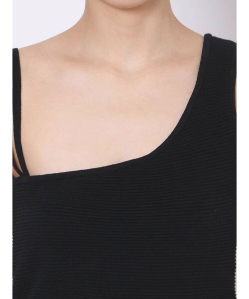 EVRIS（エヴリス）の「アシメストラップニットビスチェ（Tシャツ/カットソー・レディース・ブラック/パープル/カーキ/アイボリー・FREE）」の14枚目の写真