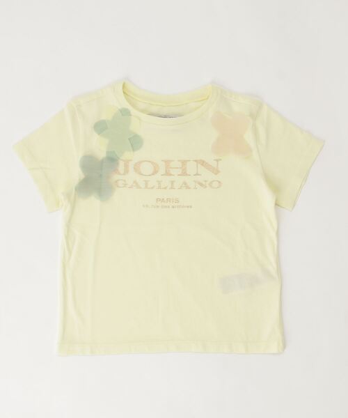 JOHN GALLIANO(ジョンガリアーノ)の「John Galliano(ジョン ガリアーノ)Kids & Junior プリント半袖Tシャツカットソー(Tシャツ/カットソー・キッズ・ピンク/ライトイエロー・14Y/12YEAR/6YEAR/8YEAR/10YEAR/16Y/4YEAR)」の3枚目の写真