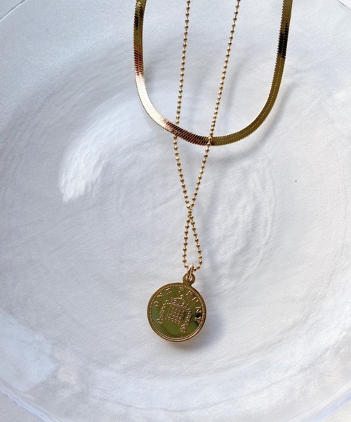 CLEA（クレア）の「コイン×スネークチェーン2連ネックレス（ネックレス・レディース・シルバー/ゴールド・FREE）」の8枚目の写真