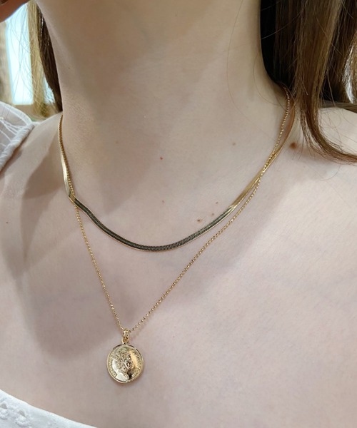 CLEA（クレア）の「コイン×スネークチェーン2連ネックレス（ネックレス・レディース・シルバー/ゴールド・FREE）」の14枚目の写真