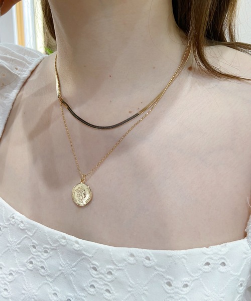 CLEA（クレア）の「コイン×スネークチェーン2連ネックレス（ネックレス・レディース・シルバー/ゴールド・FREE）」の15枚目の写真