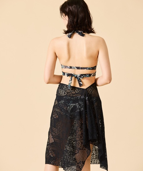 セール】【2Way】【ストレッチ】Knit Lace パレオワンピースF【San-ai