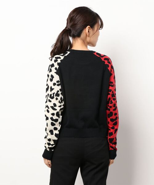 Desigual(デシグアル)の「アニマルプリント袖 セーター CARLYN(ニット/セーター・レディース・ブラック・2L/SS/S/M/L)」の3枚目の写真