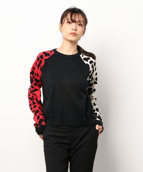 Desigual(デシグアル)の「アニマルプリント袖 セーター CARLYN(ニット/セーター・レディース・ブラック・2L/SS/S/M/L)」の10枚目の写真