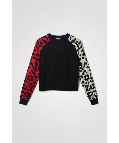 Desigual(デシグアル)の「アニマルプリント袖 セーター CARLYN(ニット/セーター・レディース・ブラック・2L/SS/S/M/L)」の9枚目の写真