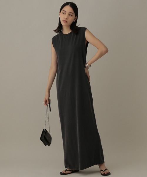 REMI RELIEF（レミレリーフ）の「【REMI RELIEF】別注カットマキシワンピース（ワンピース・レディース・ブラック/ブラウン・FREE）」の3枚目の写真