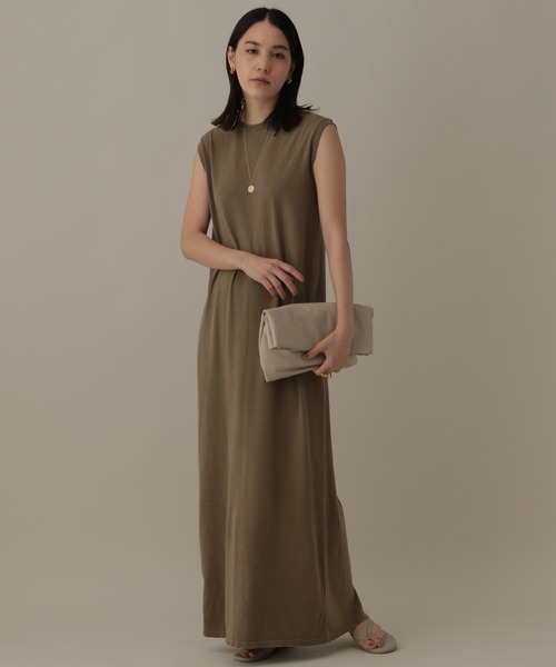 REMI RELIEF（レミレリーフ）の「【REMI RELIEF】別注カットマキシワンピース（ワンピース・レディース・ブラック/ブラウン・FREE）」の8枚目の写真