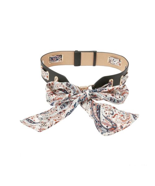 MERCURYDUO（マーキュリーデュオ）の「スカーフ付2WAYベルト（ベルト・レディース・ブラック/ベージュ・FREE）」の4枚目の写真