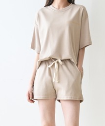 me+em select | 【上下2点セット】デイジーＴシャツ+ショートパンツ  ルームウェア(ルームウェア/パジャマ)