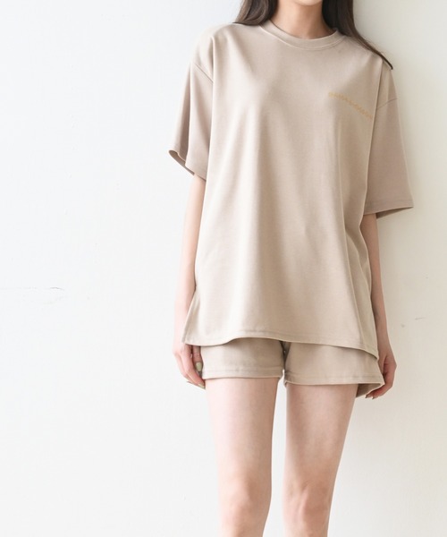 me+em select(ミームセレクト)の「【上下2点セット】デイジーTシャツ+ショートパンツ ルームウェア(ルームウェア/パジャマ・レディース・ブラック/グレー/ベージュ/グリーン・FREE)」の13枚目の写真