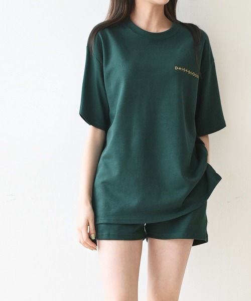 me+em select(ミームセレクト)の「【上下2点セット】デイジーTシャツ+ショートパンツ ルームウェア(ルームウェア/パジャマ・レディース・ブラック/グレー/ベージュ/グリーン・FREE)」の16枚目の写真