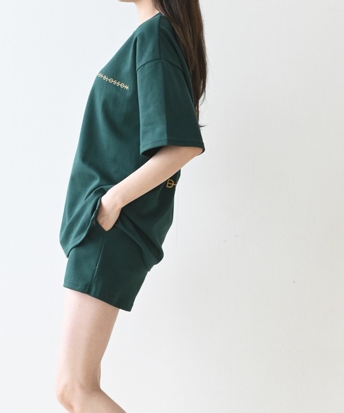 me+em select(ミームセレクト)の「【上下2点セット】デイジーTシャツ+ショートパンツ ルームウェア(ルームウェア/パジャマ・レディース・ブラック/グレー/ベージュ/グリーン・FREE)」の17枚目の写真