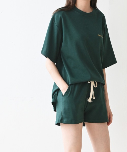 me+em select(ミームセレクト)の「【上下2点セット】デイジーTシャツ+ショートパンツ ルームウェア(ルームウェア/パジャマ・レディース・ブラック/グレー/ベージュ/グリーン・FREE)」の20枚目の写真