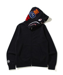 A BATHING APE | DOUBLE SIDE SHARK FULL ZIP HOODIE M(パーカー)