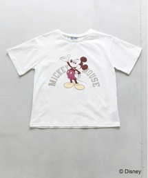 koe（コエ）の「Mickey Mouse /カレッジロゴTシャツ*（Tシャツ/カットソー・メンズ）」
