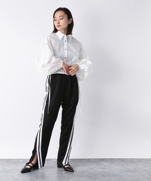 JEANASIS（ジーナシス）の「JS/LOGANジャージパンツ/952223（その他パンツ・レディース・ブラック/ベージュ・FREE）」の5枚目の写真