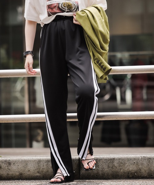 JEANASIS（ジーナシス）の「JS/LOGANジャージパンツ/952223（その他パンツ・レディース・ブラック/ベージュ・FREE）」の19枚目の写真