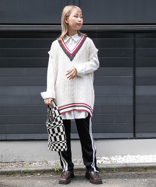 JEANASIS（ジーナシス）の「JS/LOGANジャージパンツ/952223（その他パンツ・レディース・ブラック/ベージュ・FREE）」の20枚目の写真